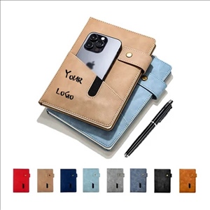 A5 Thick Lined Notebook Journal with Elastic Front Pocket